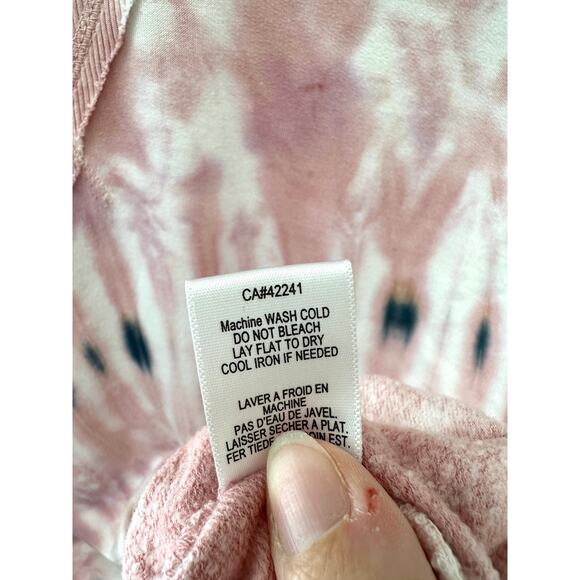 YOUNG FABULOUS & BROKE | Pink Tie-Dye Soft Pullover Sweatshirt | Size Small - Picture 7 of 7